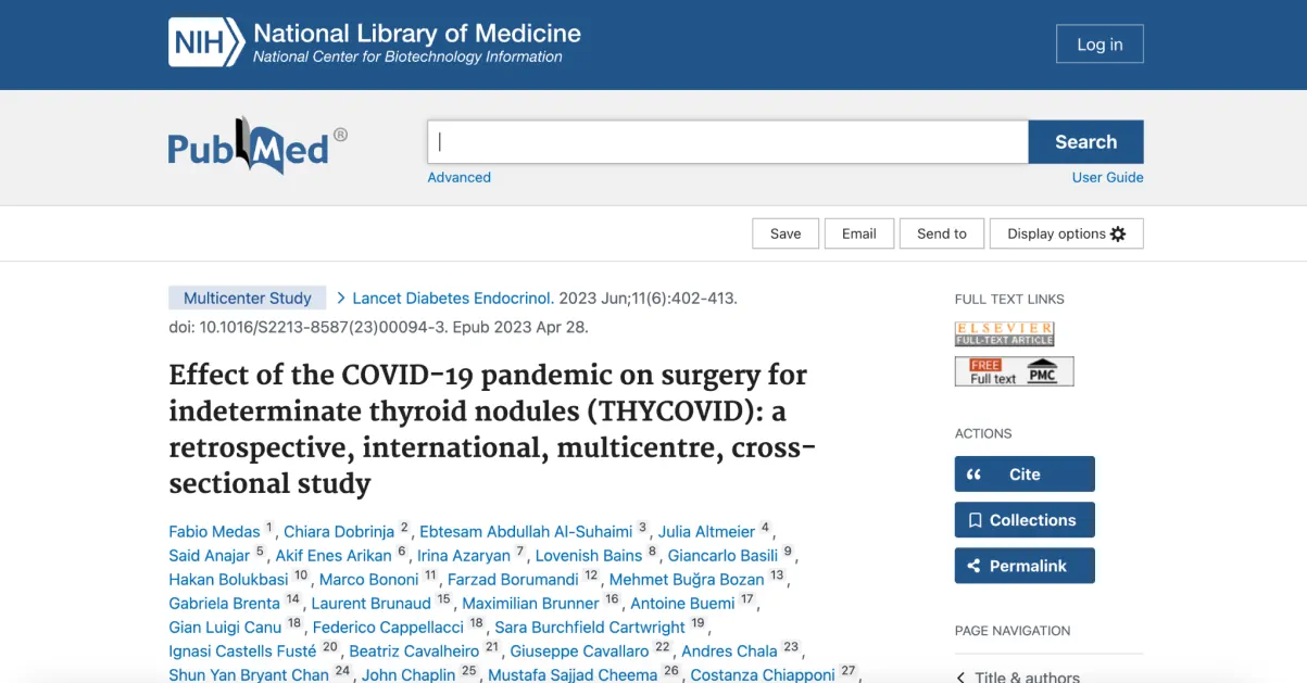 PubMed／Lancet Diabetes & Endocrinology｜國際甲狀腺研究